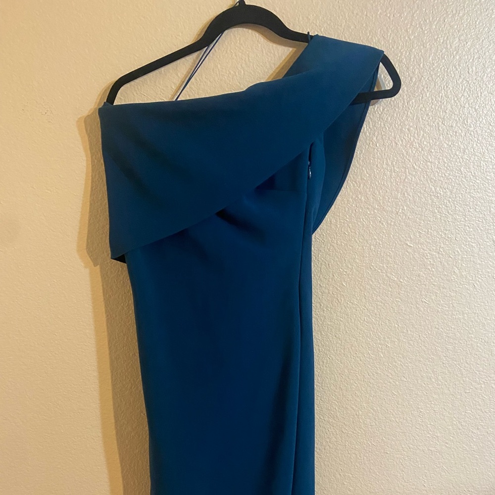 NWT likely blue dress one shoulder flap